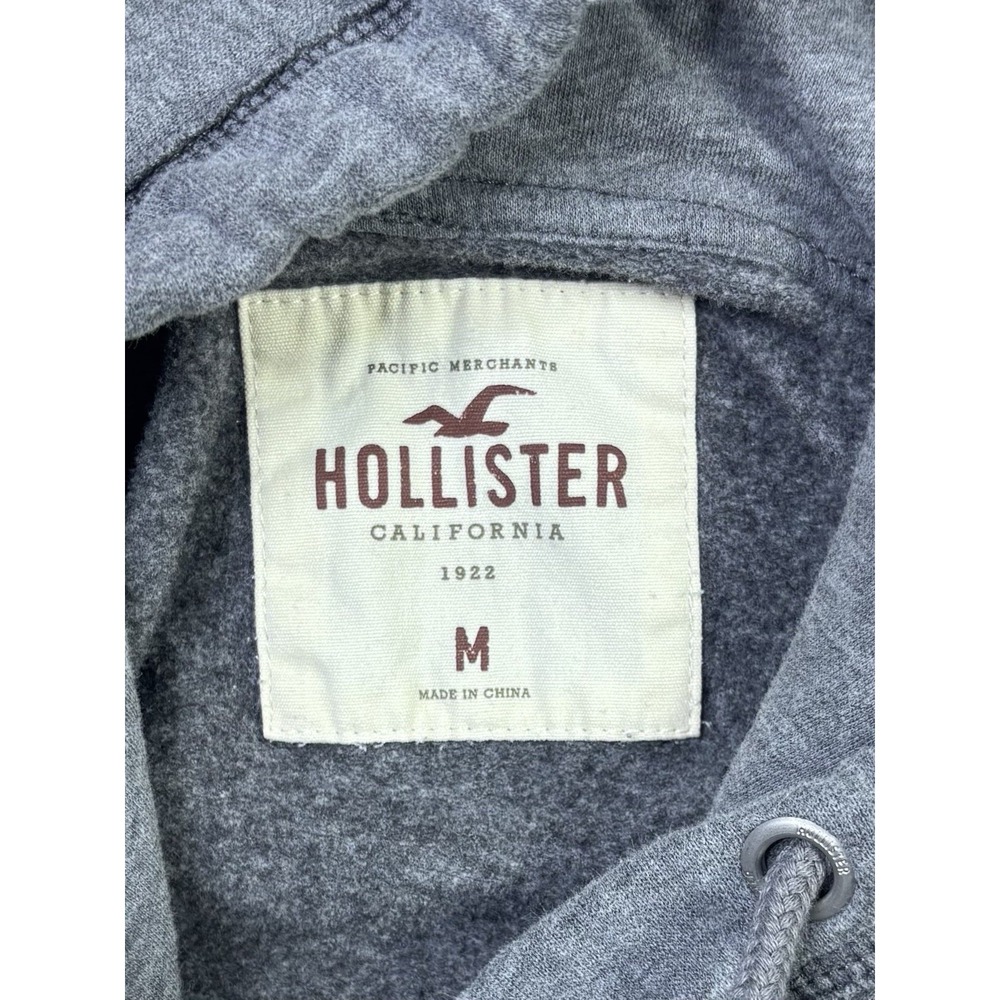 Hollister Hoodie Women's Medium Cut Out Shoulders Gray Sweatshirt Pullover - Picture 3 of 11